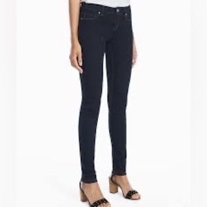 WHBM skinny fit black denim jeggings.  Never worn, NWOT, size XS.